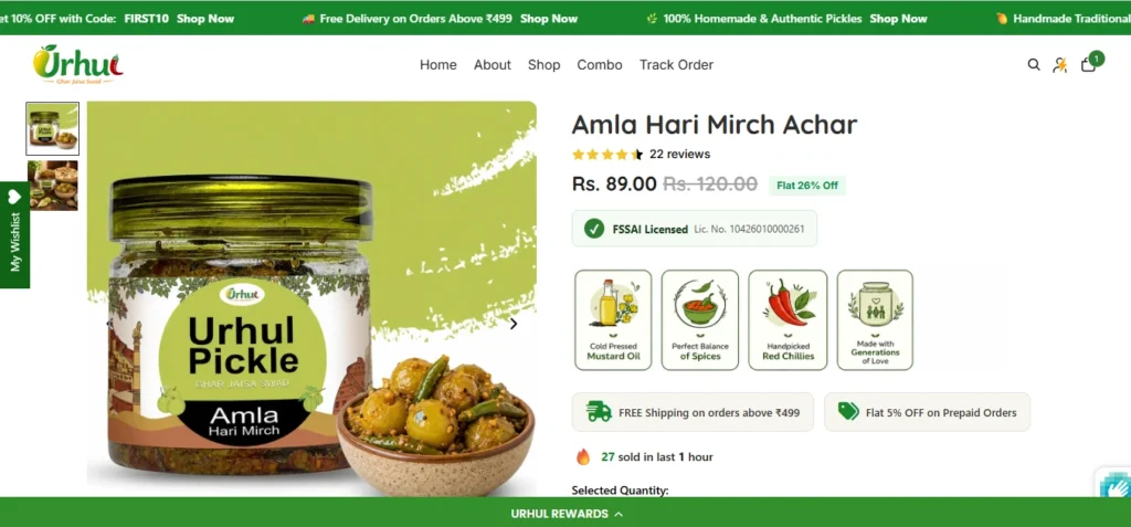 Custom Shopify Product Page Design and Development by Raj Kumar Shopify Developer in Patna with Enhanced Product Layout User Experience and Conversion Optimization