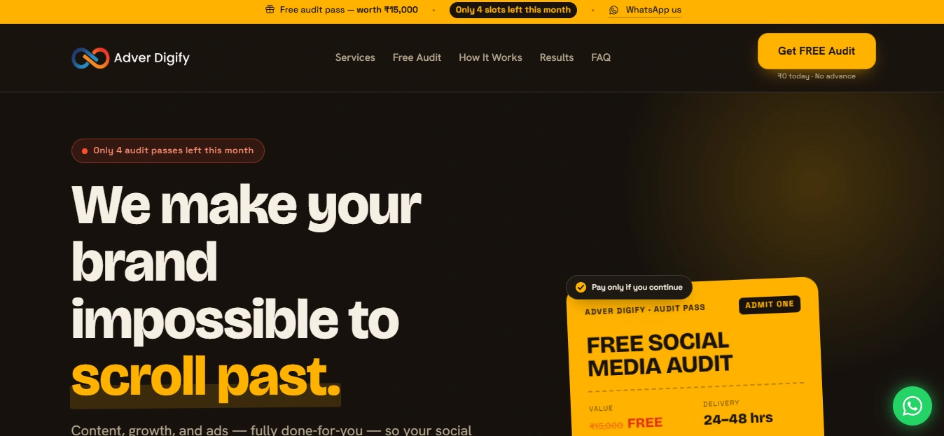 Social Media Marketing Landing Page Designed by Raj Kumar Professional Website Developer in Patna